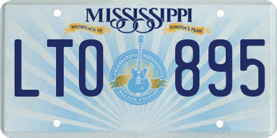 MS license plate LTO895