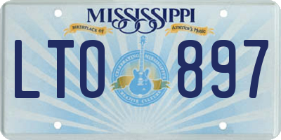 MS license plate LTO897