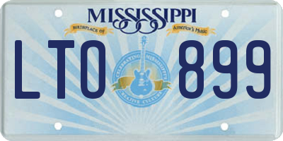 MS license plate LTO899