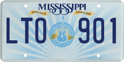 MS license plate LTO901
