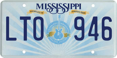 MS license plate LTO946