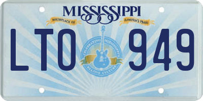 MS license plate LTO949