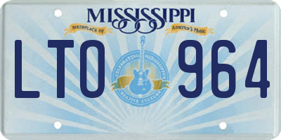 MS license plate LTO964