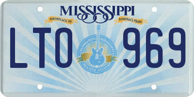 MS license plate LTO969