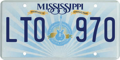 MS license plate LTO970