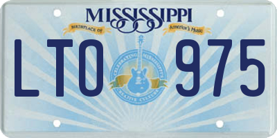 MS license plate LTO975