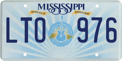 MS license plate LTO976