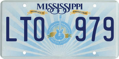 MS license plate LTO979
