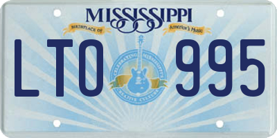 MS license plate LTO995