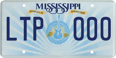 MS license plate LTP000