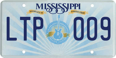 MS license plate LTP009