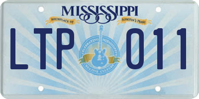 MS license plate LTP011