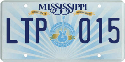 MS license plate LTP015