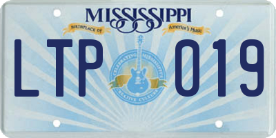 MS license plate LTP019