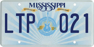 MS license plate LTP021