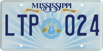 MS license plate LTP024
