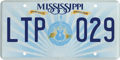 MS license plate LTP029