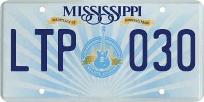 MS license plate LTP030