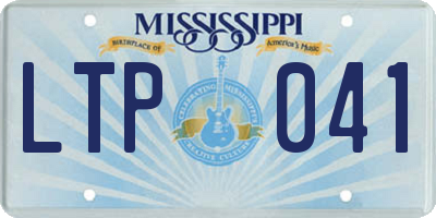 MS license plate LTP041