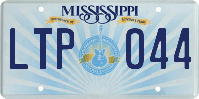 MS license plate LTP044