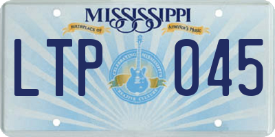 MS license plate LTP045