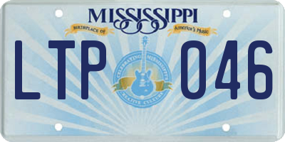 MS license plate LTP046