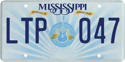 MS license plate LTP047