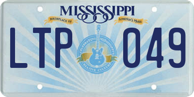 MS license plate LTP049