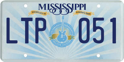 MS license plate LTP051