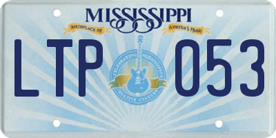 MS license plate LTP053