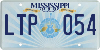 MS license plate LTP054