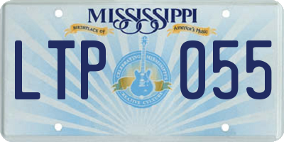 MS license plate LTP055