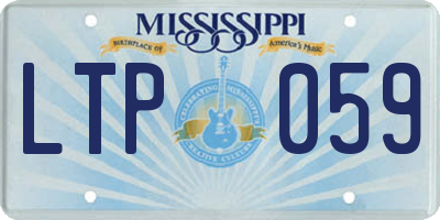 MS license plate LTP059