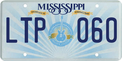 MS license plate LTP060