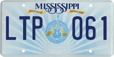 MS license plate LTP061