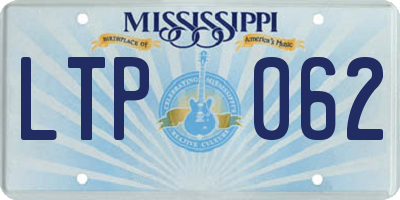 MS license plate LTP062