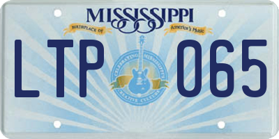 MS license plate LTP065
