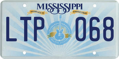 MS license plate LTP068