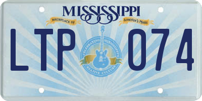 MS license plate LTP074
