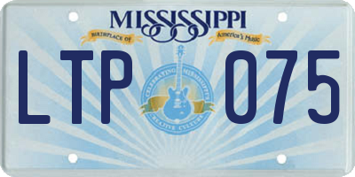 MS license plate LTP075