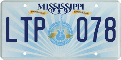 MS license plate LTP078