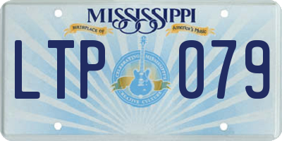 MS license plate LTP079