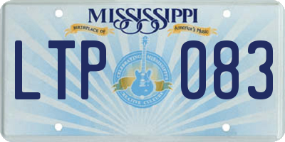 MS license plate LTP083