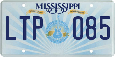 MS license plate LTP085