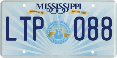 MS license plate LTP088