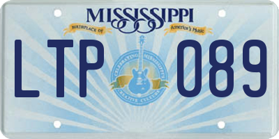 MS license plate LTP089