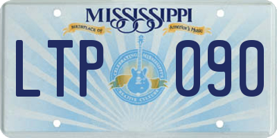 MS license plate LTP090