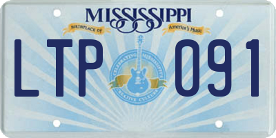 MS license plate LTP091