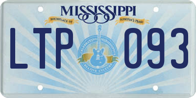 MS license plate LTP093