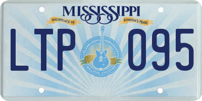 MS license plate LTP095